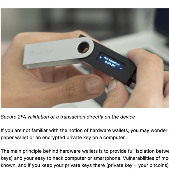 NIB - Ledger Nano S Crypto Black Wallet Brand New and Factory Sealed - Picture 7 of 7